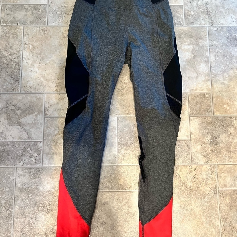 Red grey black Ivy Park‎ leggings S Small - Picture 2 of 6